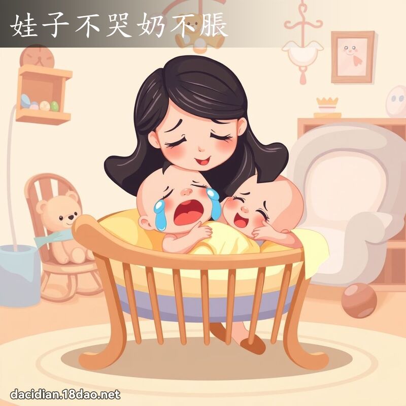 娃子不哭奶不胀 - 国语大辞典配图