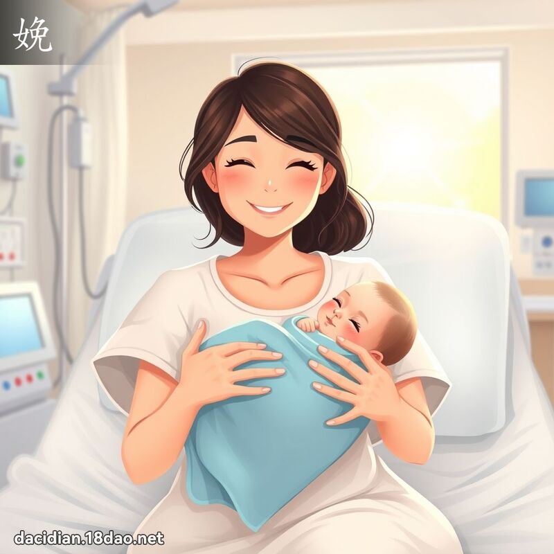 汉字: 娩 (多音字)