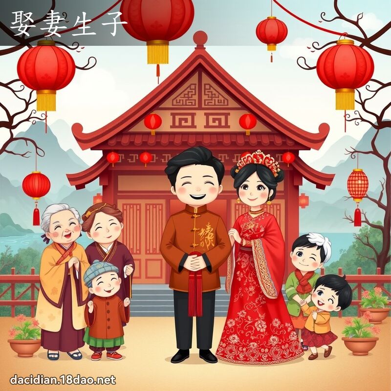 娶妻生子 - 國語大辭典配圖