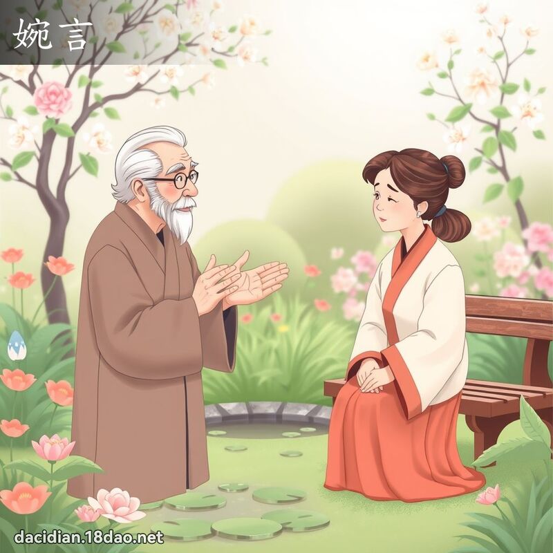 婉言 - 国语大辞典配图