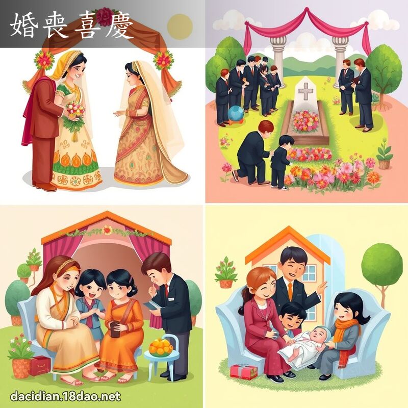 婚丧喜庆 - 国语大辞典配图