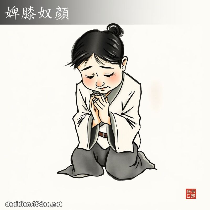 婢膝奴顏 - 國語大辭典配圖