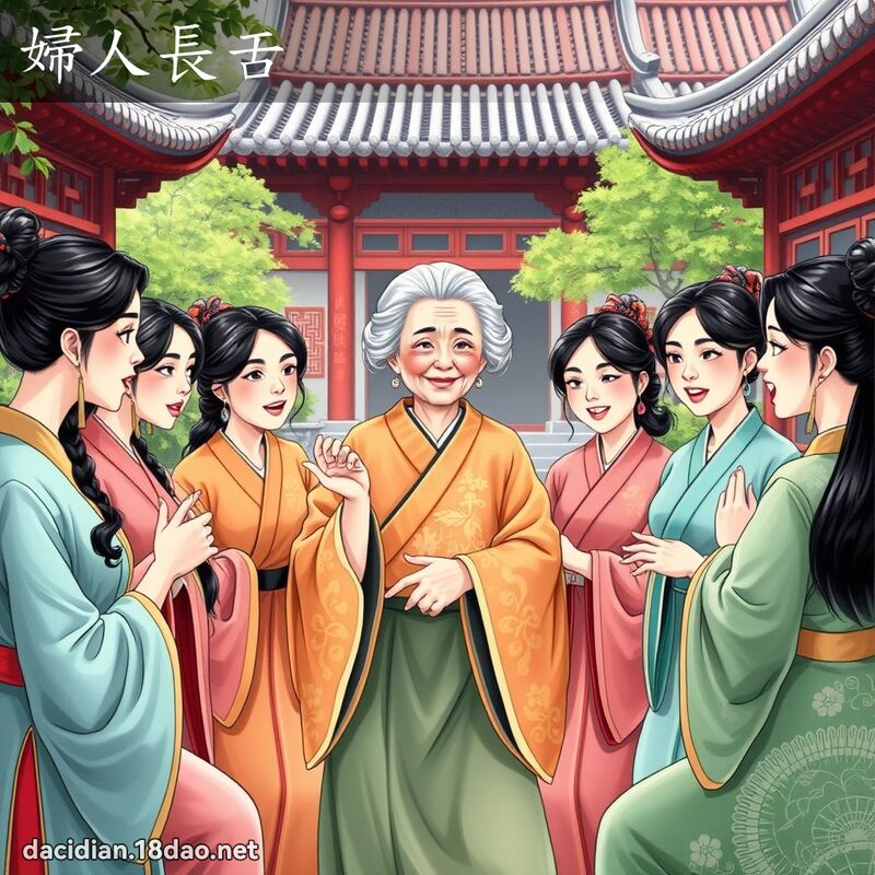 婦人長舌 - 國語大辭典配圖