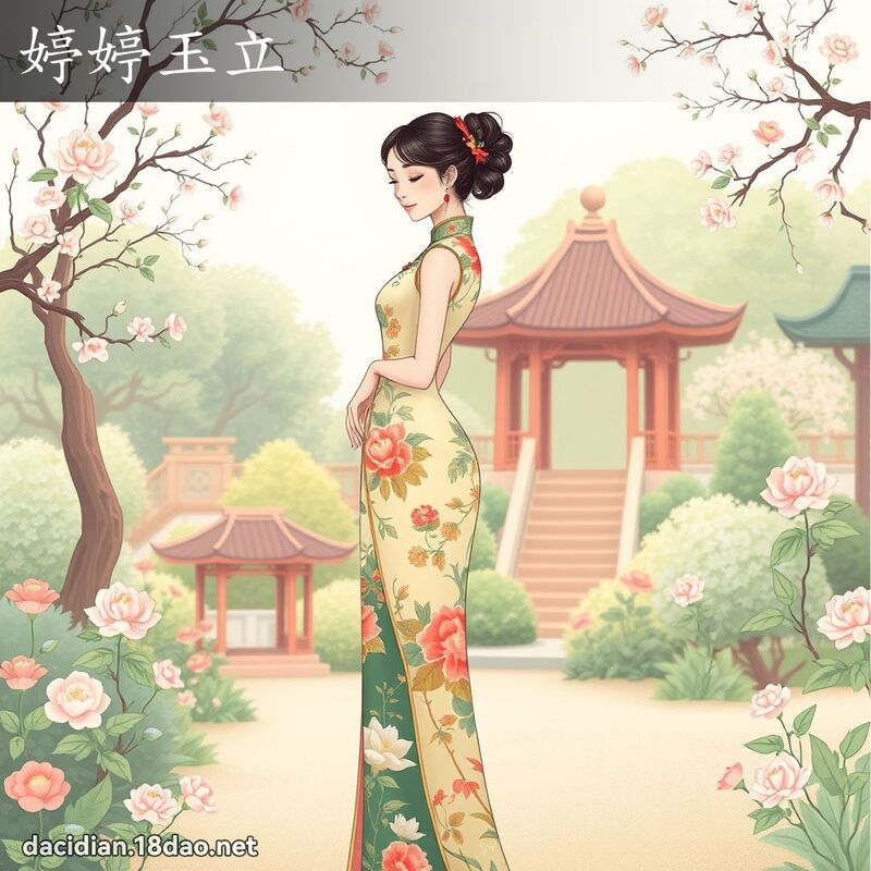 婷婷玉立 - 国语大辞典配图