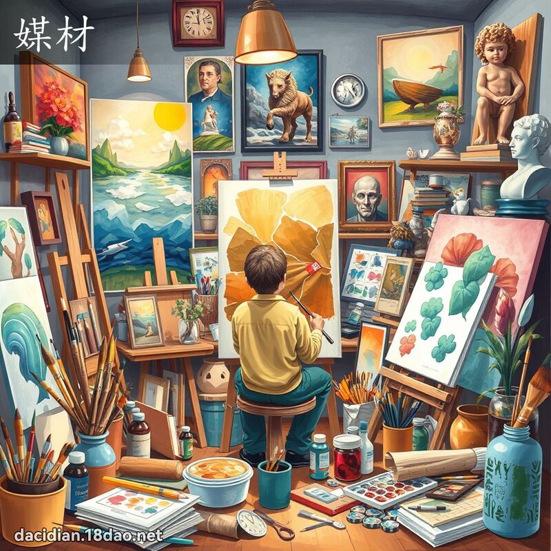 媒材 - 國語大辭典配圖