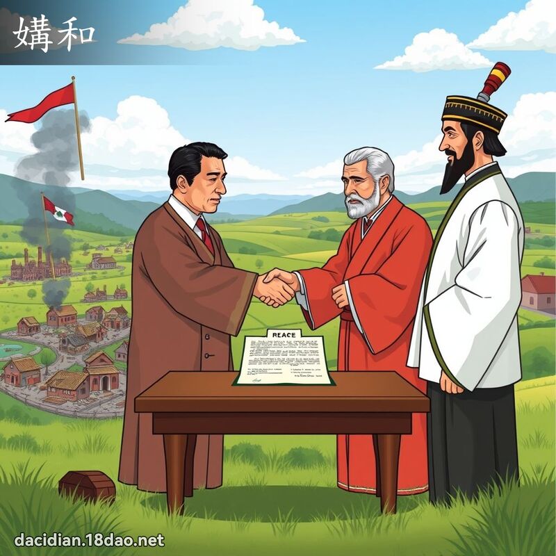 媾和 - 國語大辭典配圖
