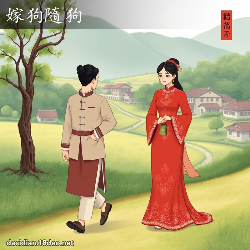 嫁狗隨狗 - 國語大辭典配圖