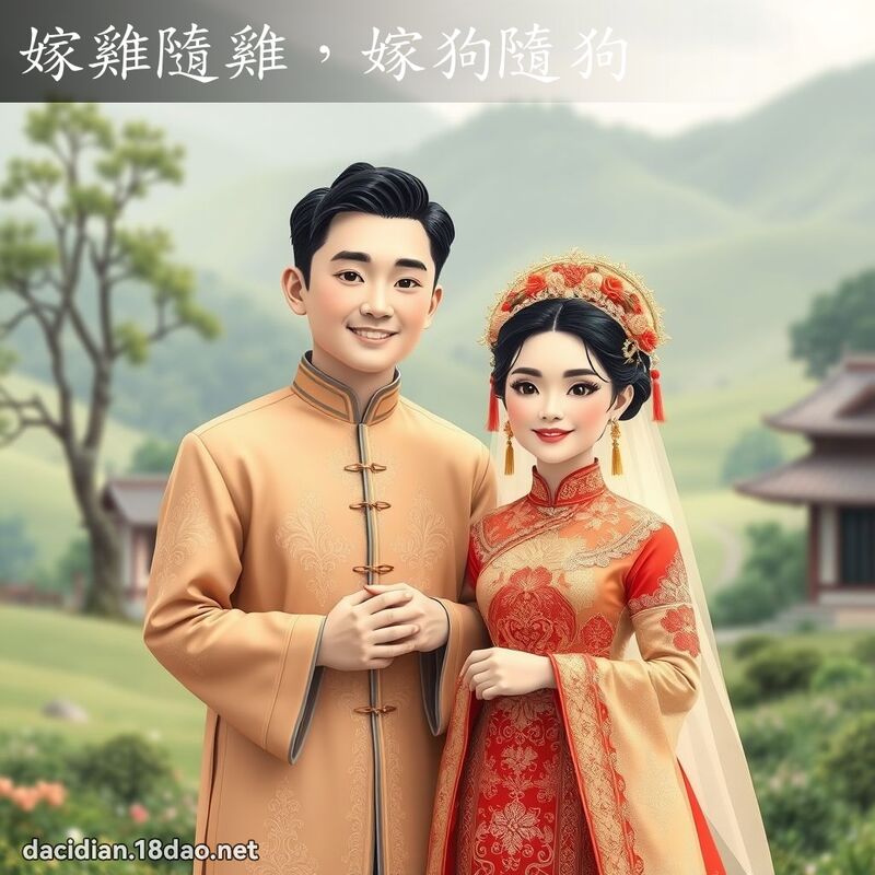 嫁鸡隨鸡，嫁狗隨狗 - 国语大辞典配图