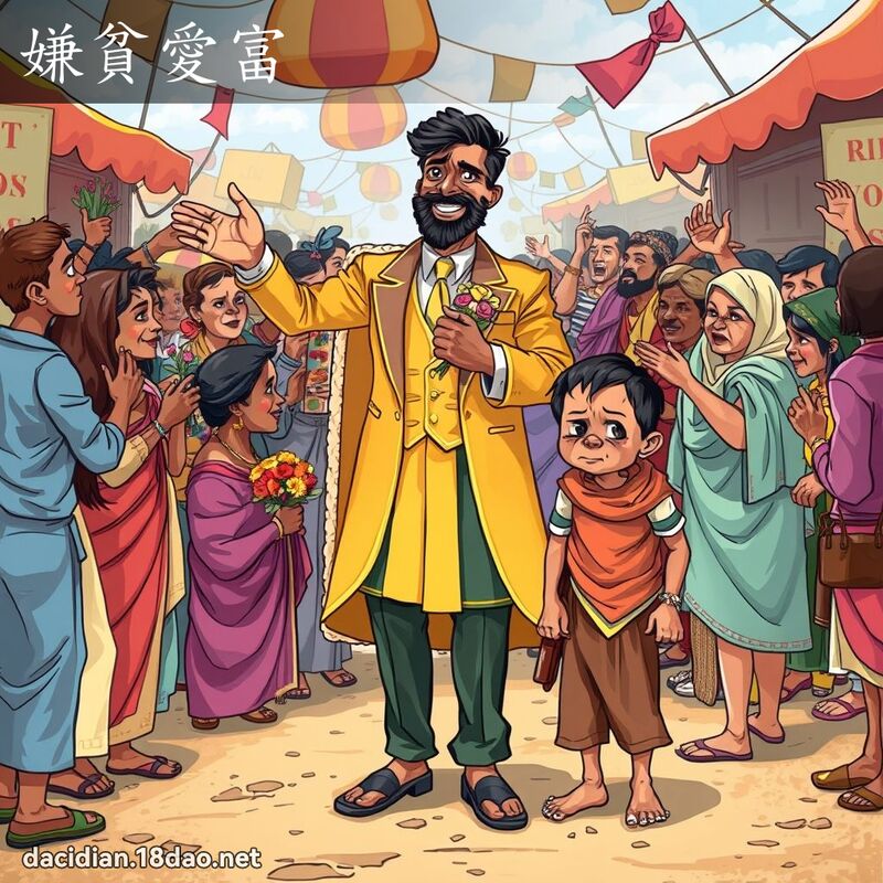 嫌貧愛富 - 國語大辭典配圖