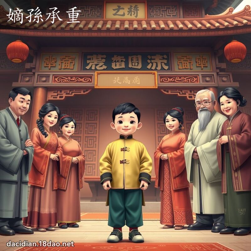 嫡孙承重 - 国语大辞典配图