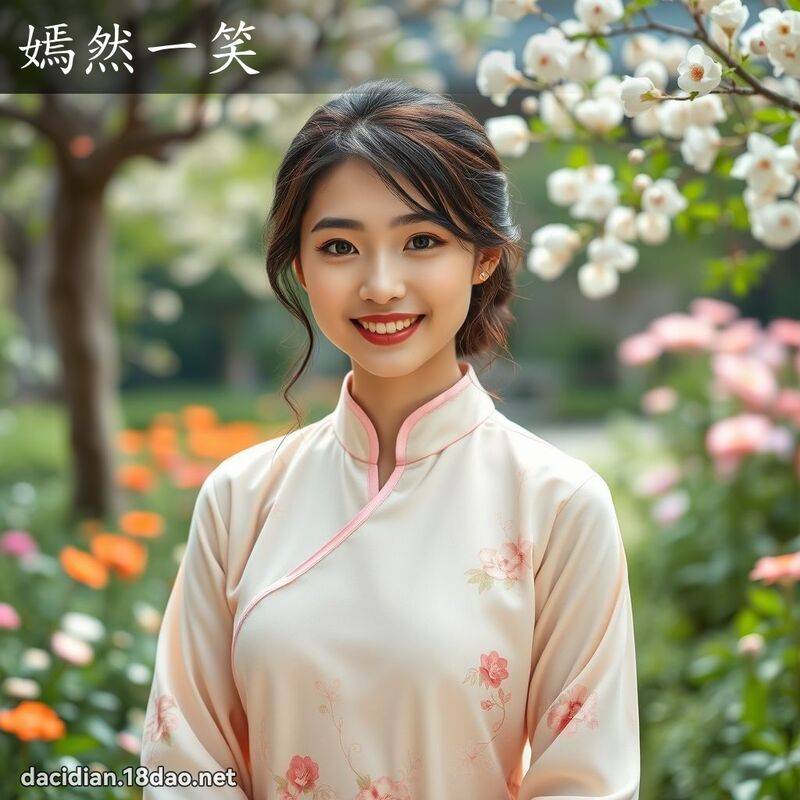 嫣然一笑 - 国语大辞典配图