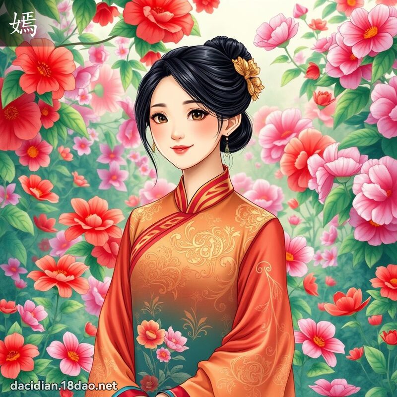 嫣 - 國語大辭典配圖