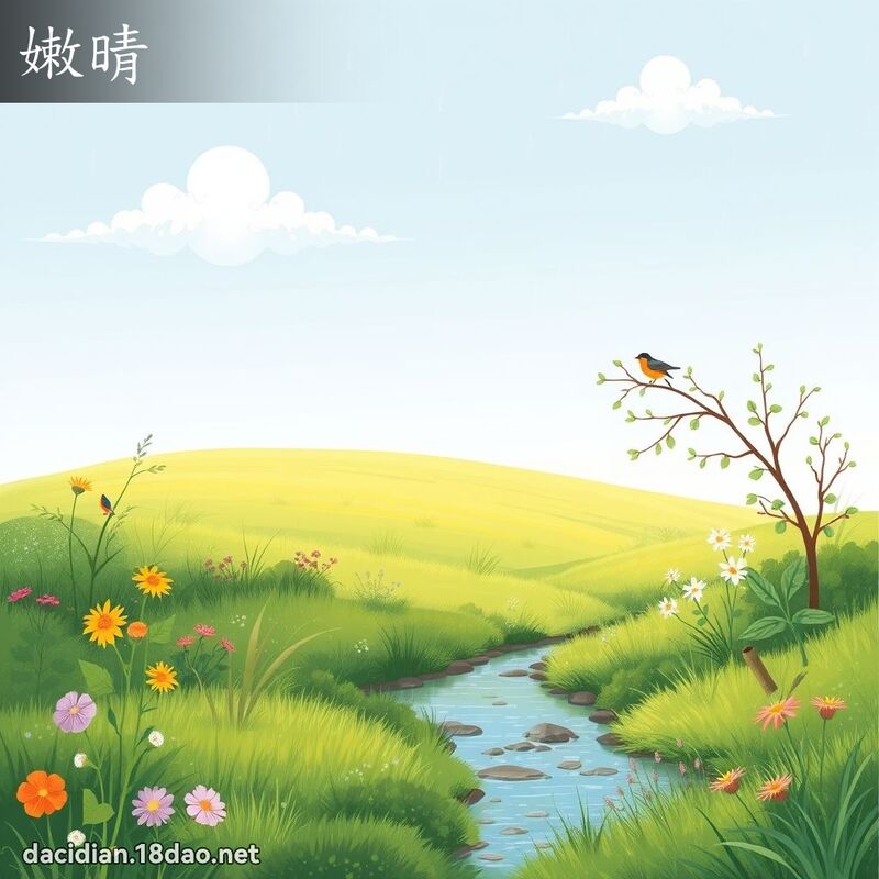 嫩晴 - 国语大辞典配图