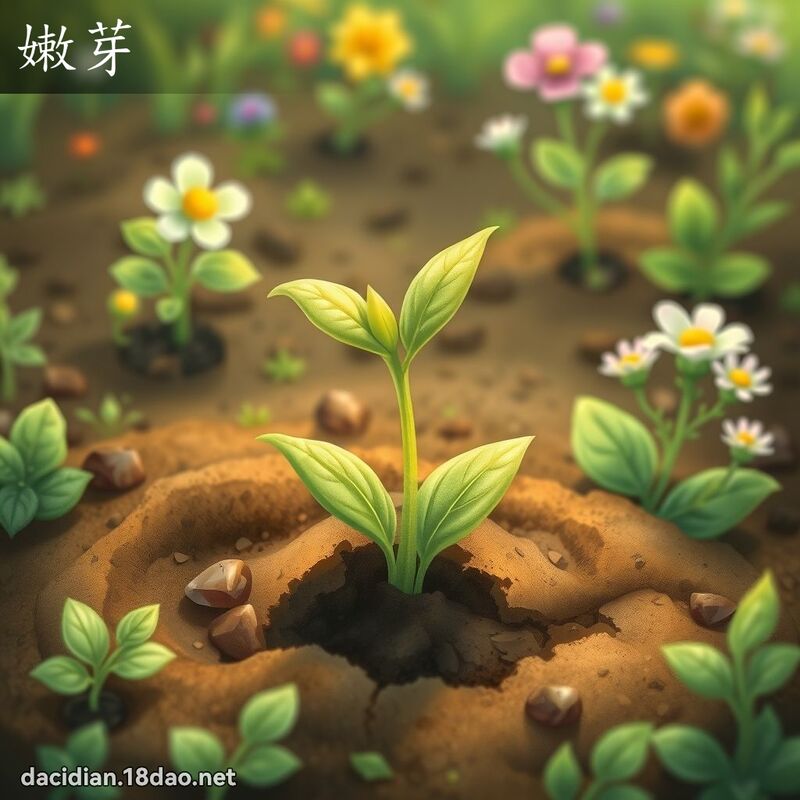 嫩芽 - 國語大辭典配圖