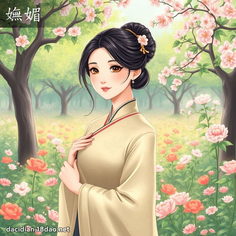 嫵媚 - 國語大辭典配圖