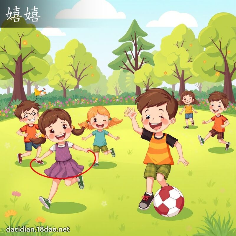 嬉嬉 - 国语大辞典配图