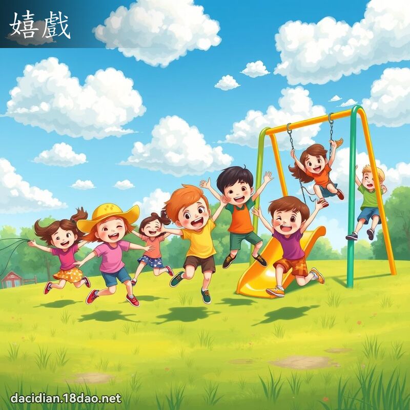 嬉戏 - 国语大辞典配图