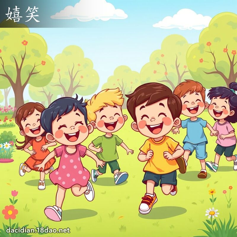 嬉笑 - 國語大辭典配圖