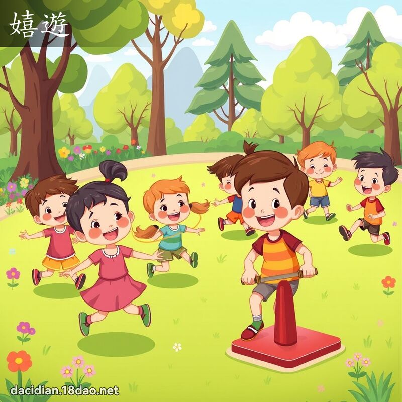 嬉遊 - 國語大辭典配圖
