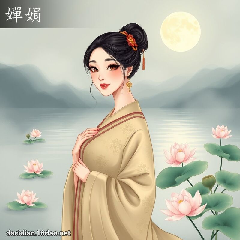 嬋娟 - 國語大辭典配圖