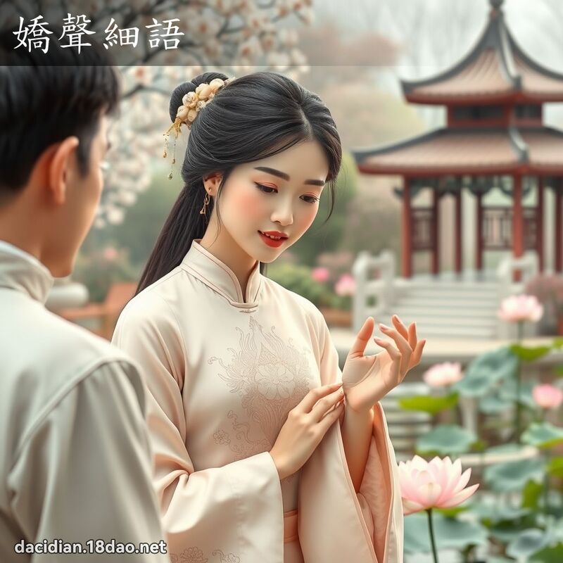 嬌聲細語 - 國語大辭典配圖