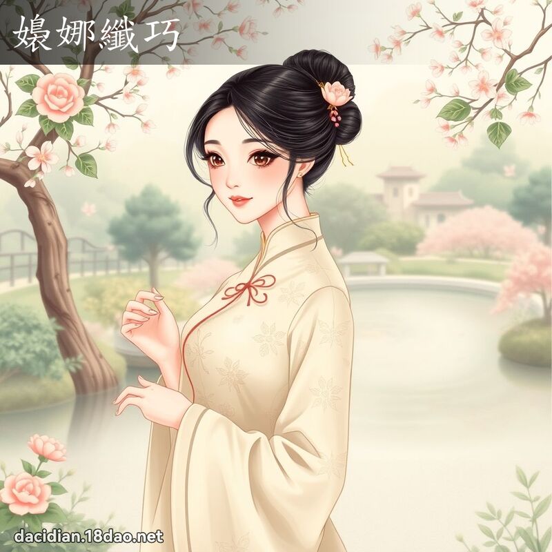 嬝娜纖巧 - 國語大辭典配圖