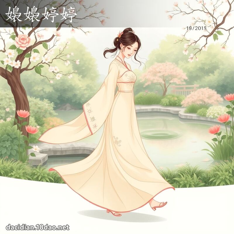 嬝嬝婷婷 - 国语大辞典配图