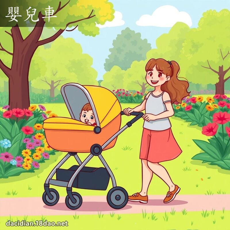 婴儿车 - 国语大辞典配图