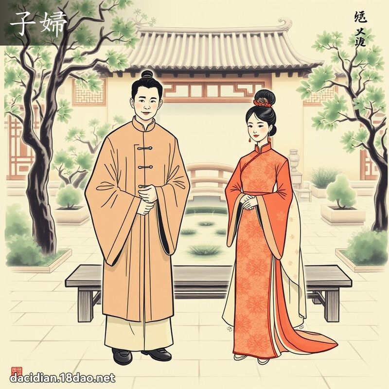 子妇 - 国语大辞典配图