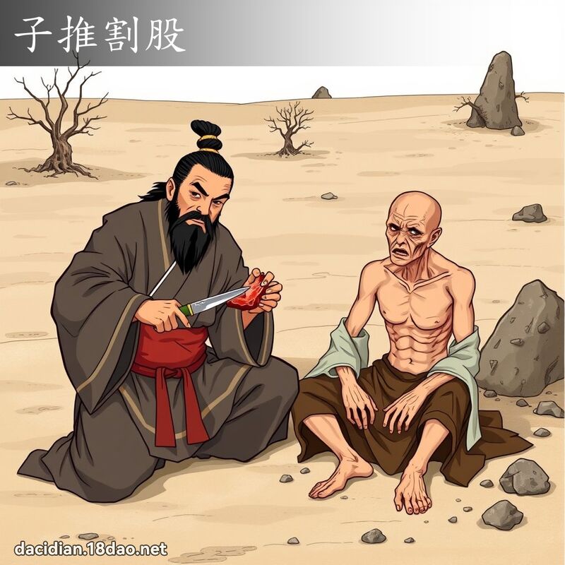 子推割股 - 國語大辭典配圖
