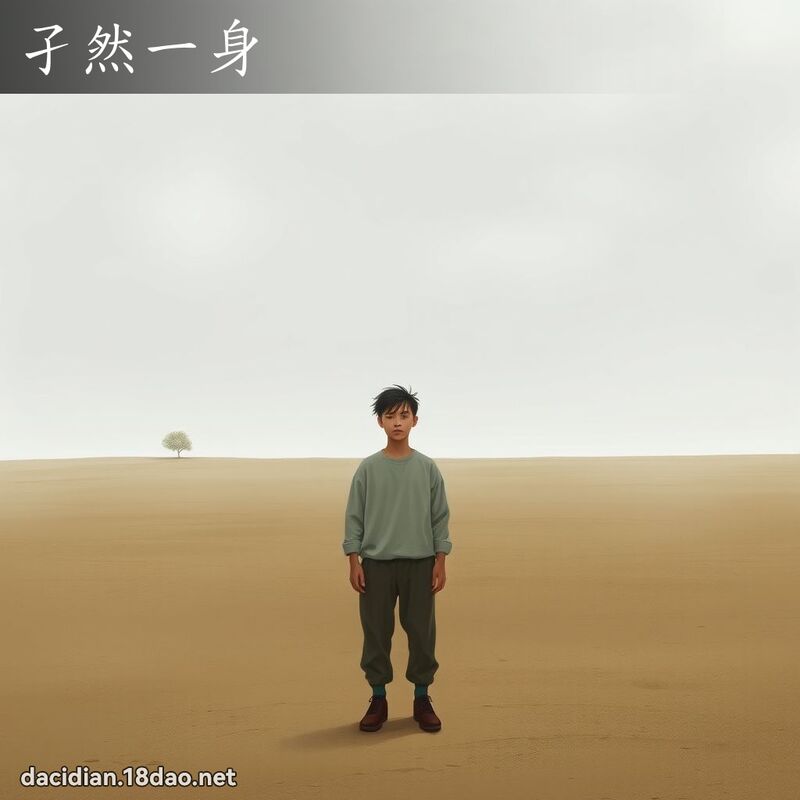 孑然一身 - 國語大辭典配圖