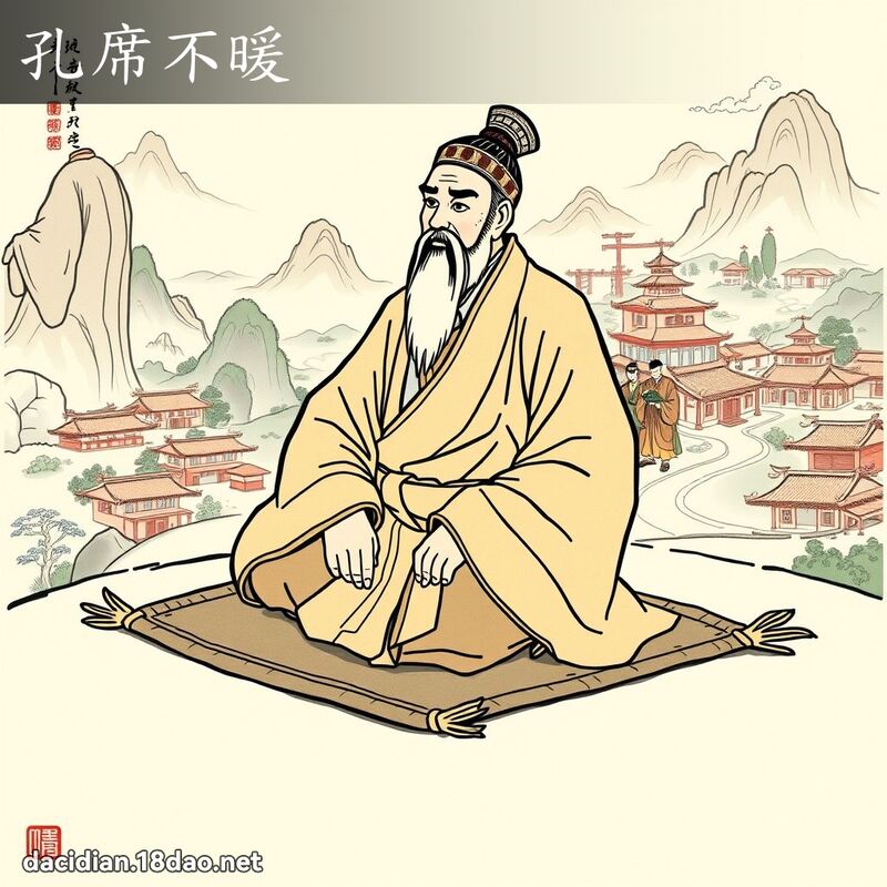孔席不暖 - 國語大辭典配圖