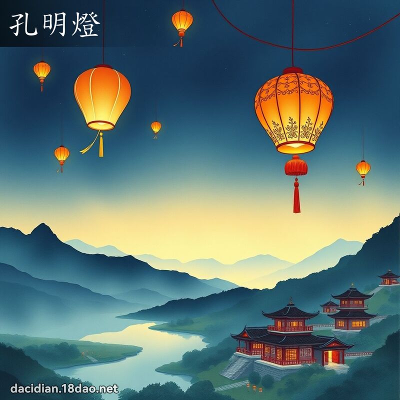 孔明燈 - 國語大辭典配圖