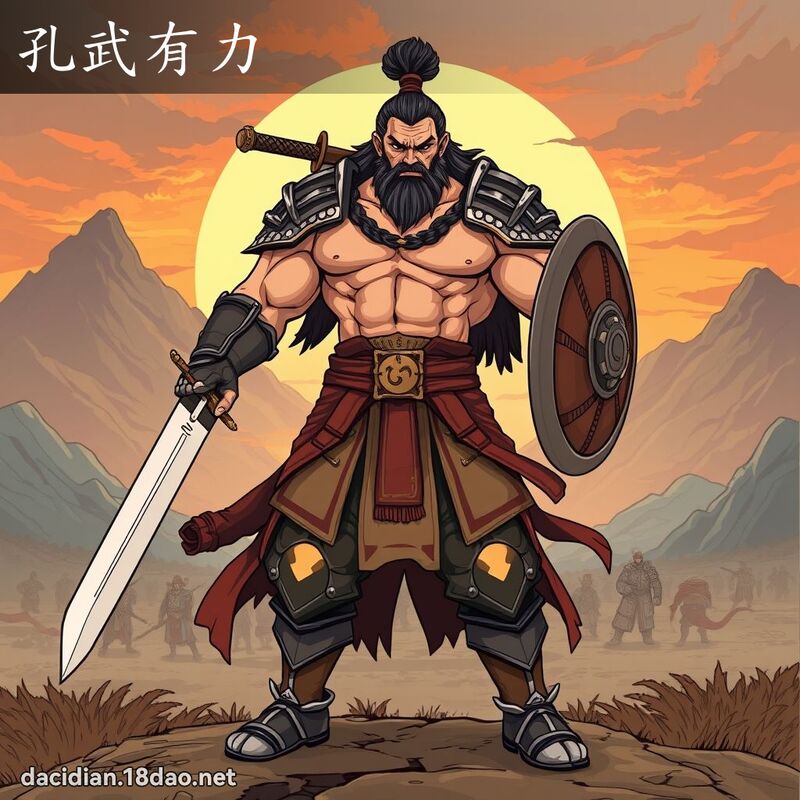 孔武有力 - 國語大辭典配圖