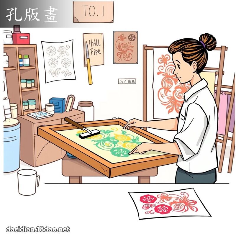孔版畫 - 國語大辭典配圖