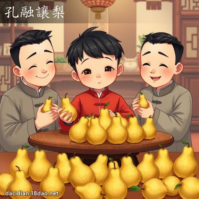 孔融讓梨 - 國語大辭典配圖
