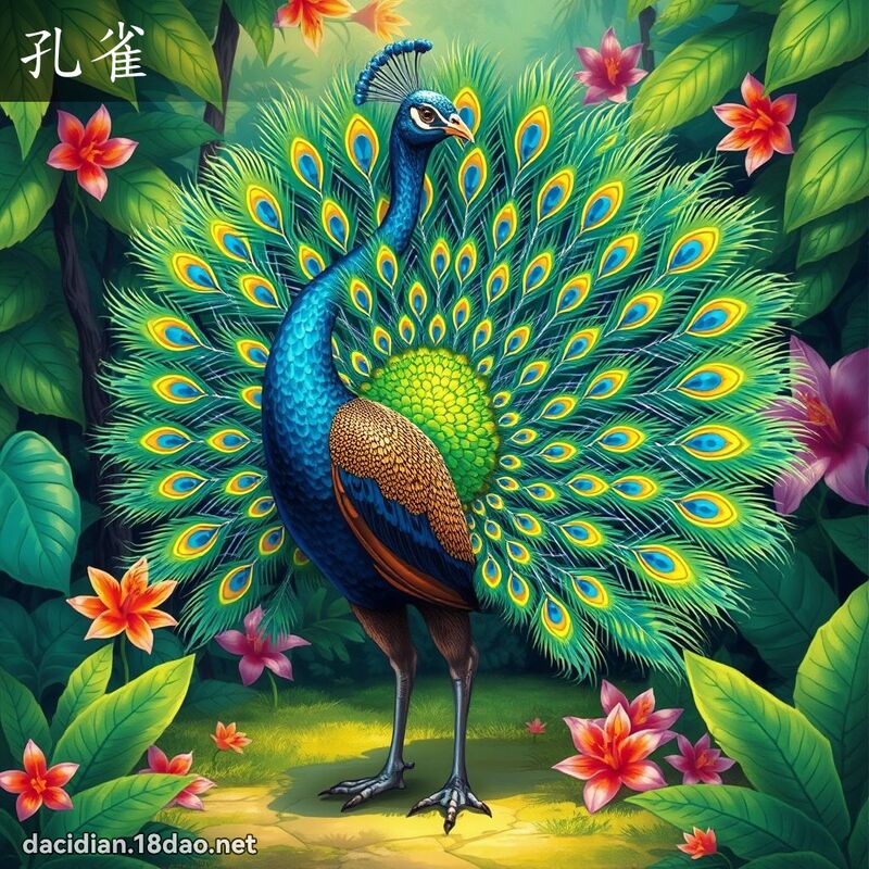 孔雀 - 國語大辭典配圖