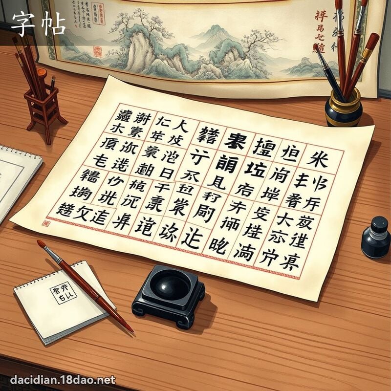 词语: 字帖 (多意词)