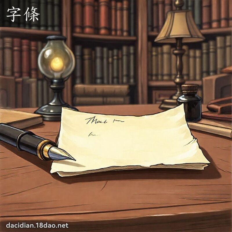 字条 - 国语大辞典配图