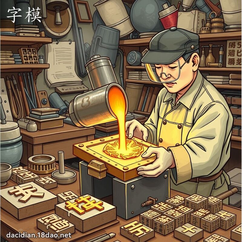 字模 - 國語大辭典配圖