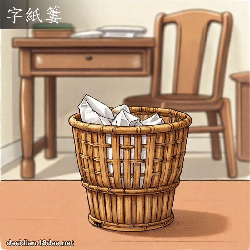 字紙簍 - 國語大辭典配圖