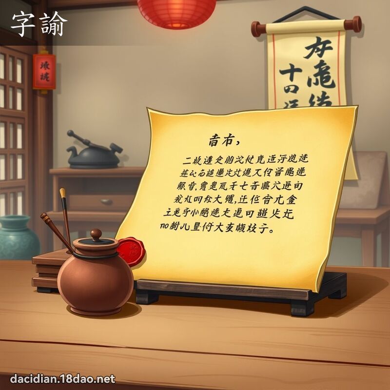 字諭 - 国语大辞典配图