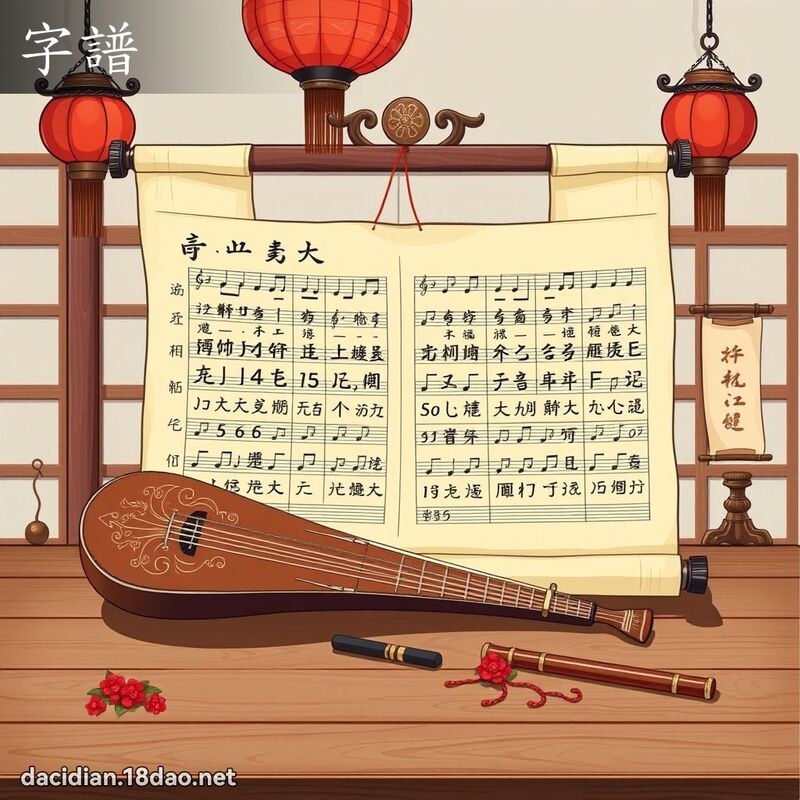 字譜 - 國語大辭典配圖