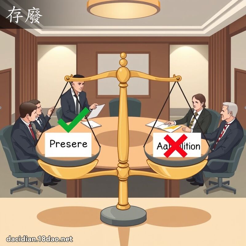 存廢 - 國語大辭典配圖
