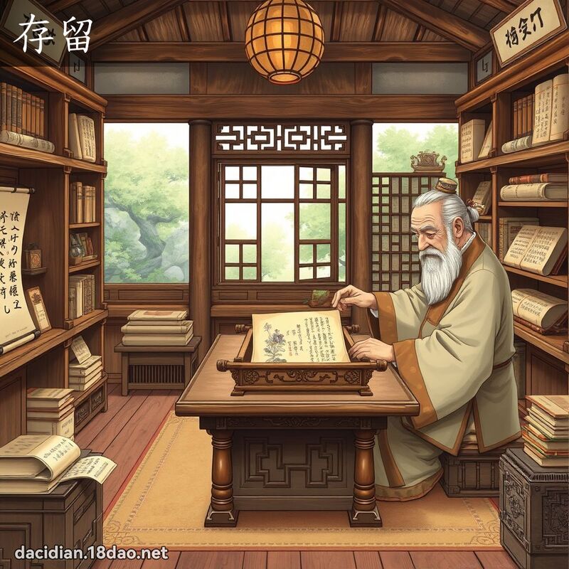 存留 - 國語大辭典配圖