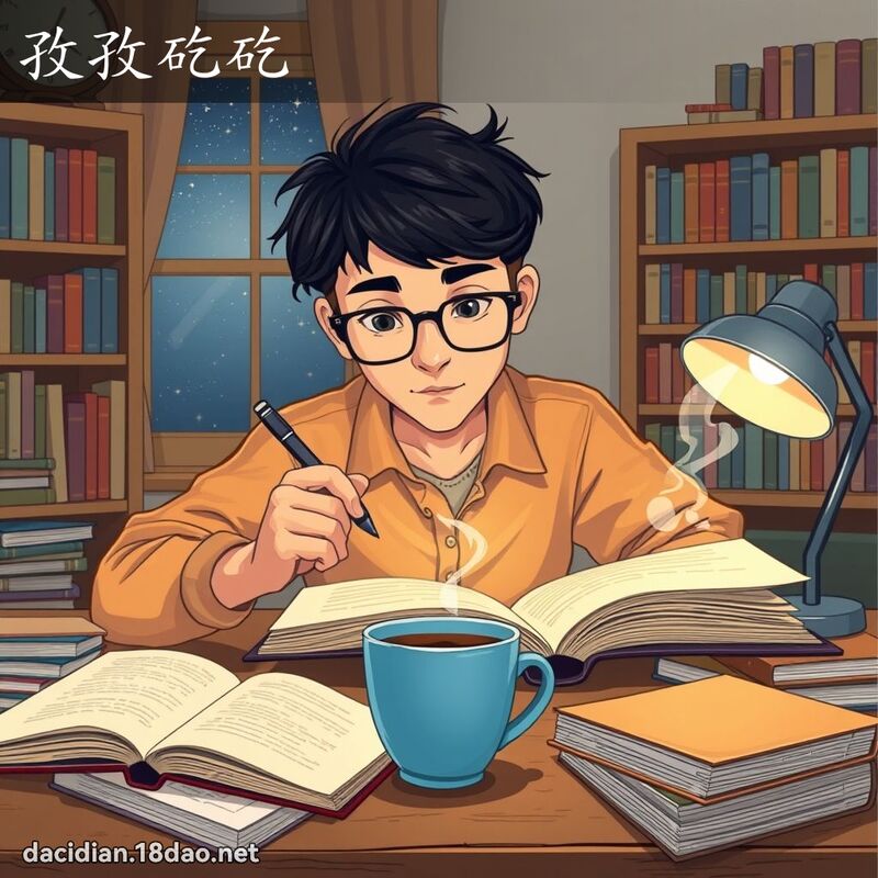孜孜矻矻 - 國語大辭典配圖