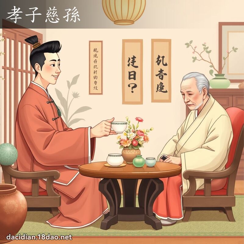 孝子慈孫 - 國語大辭典配圖
