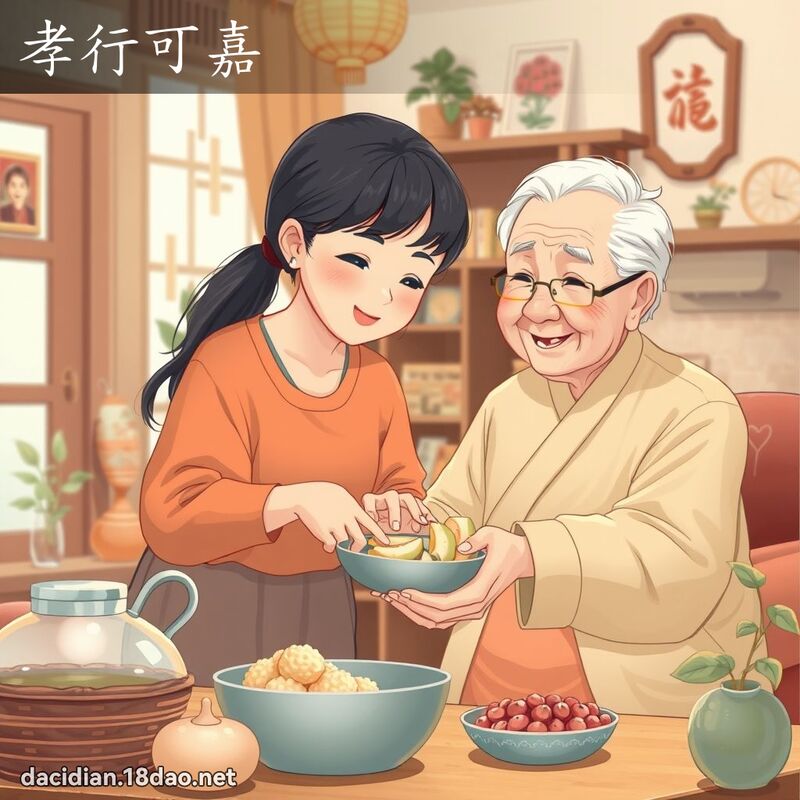 孝行可嘉 - 国语大辞典配图