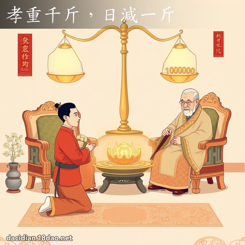 孝重千斤，日減一斤 - 國語大辭典配圖