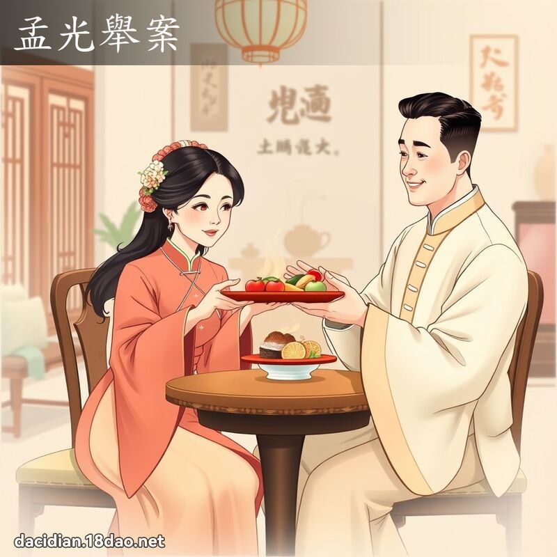 孟光举案 - 国语大辞典配图